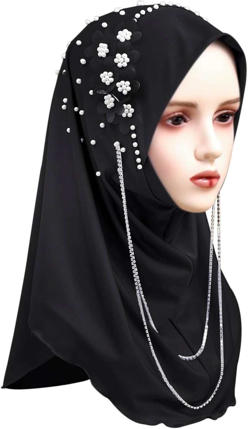 NICEYST Fashion Long Hijab Scarf for Women Girls Muslim Islamic Under Scarf Hat Long Hijabs Cap Instant Turbans Wrap - Image 4